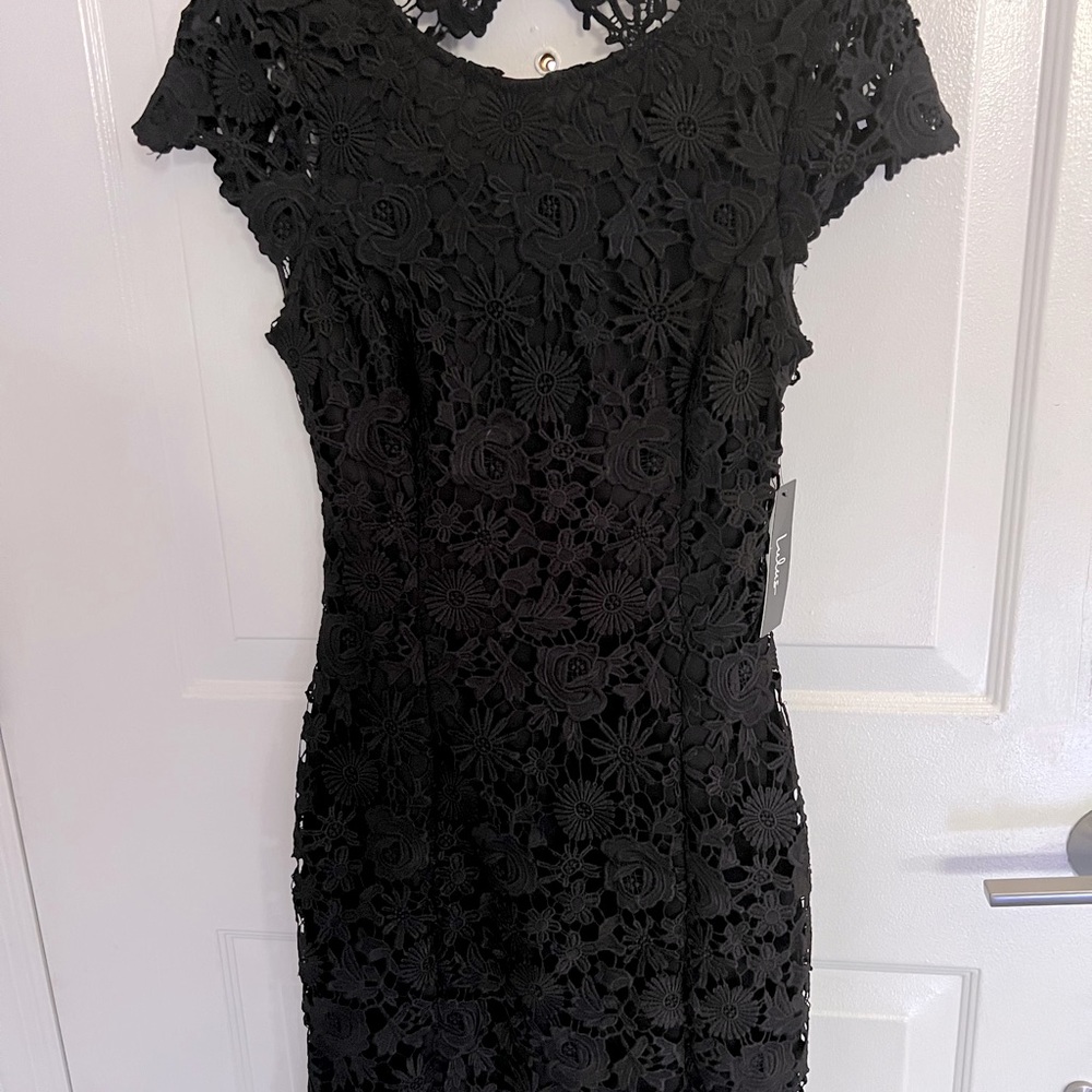 Lulus Black Lace Mini Dress